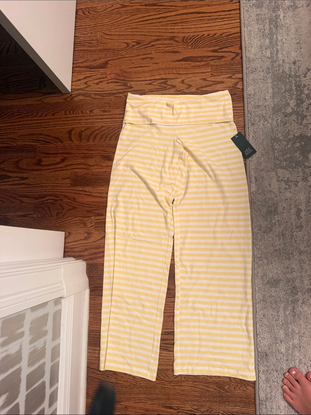 Target Yellow and White Striped Women's Leggings